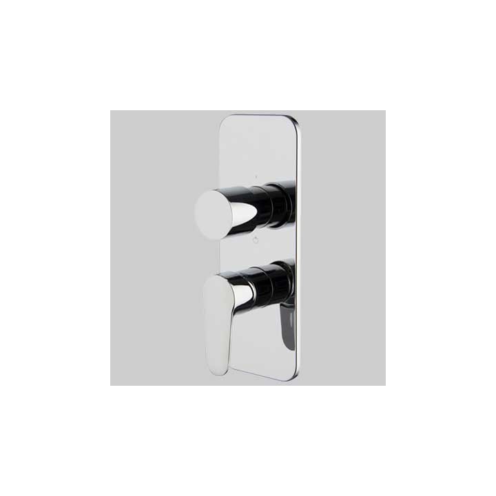 MONOCOMANDO DOCCIA INCASSO CON DEVIATORE 2-3 USCITE SERIE 22 - Cromo