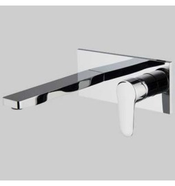 MONOCOMANDO LAVABO A PARETE SERIE 22 - Bocca cm 204 Cromo