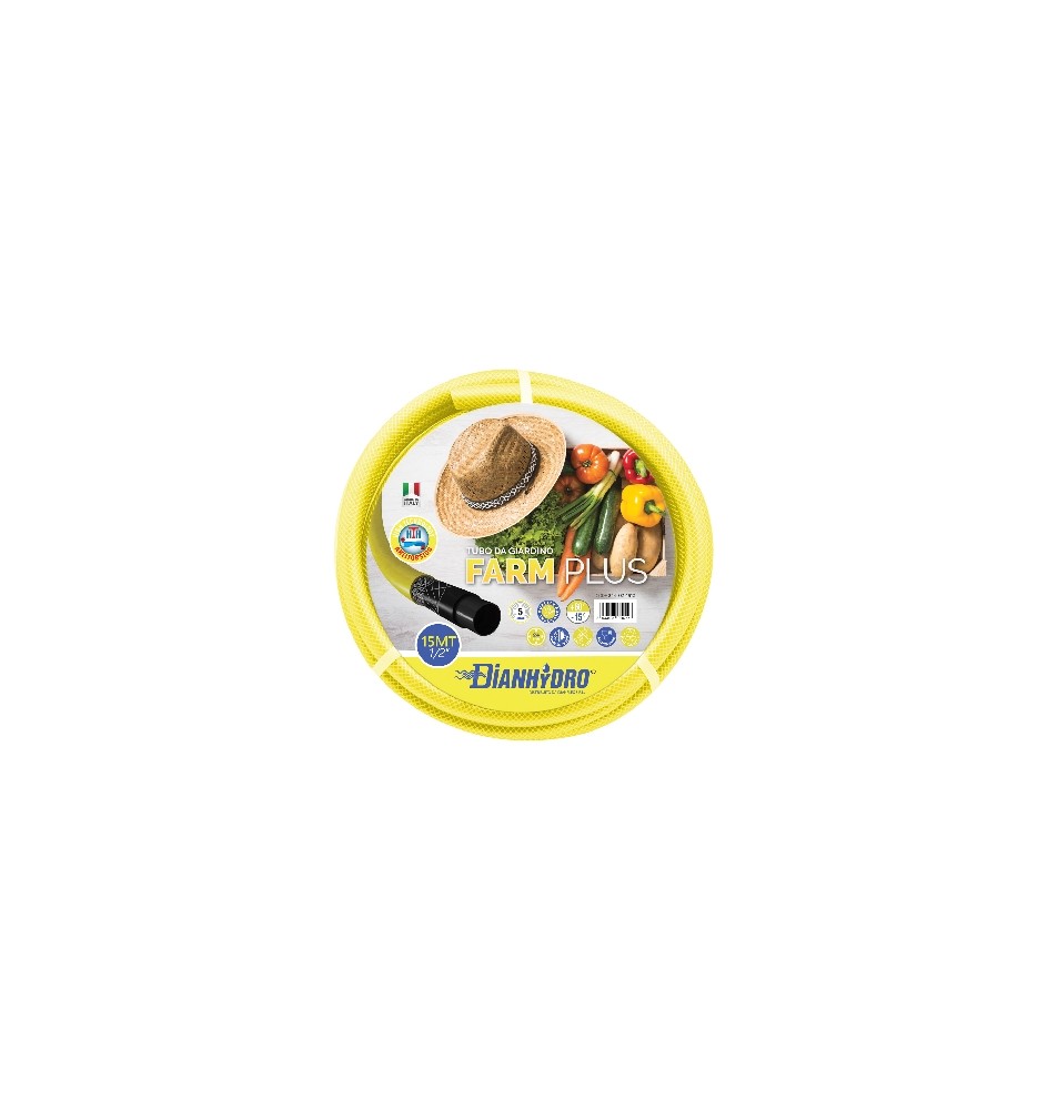 TUBO DA GIARDINO ANTITORS. 5 STRATI "FARM PLUS" Mt 50 - 5/8"