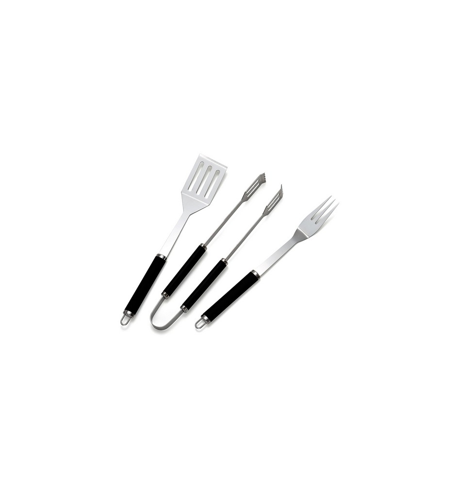 BBQ TOOL SET BASIC SPATOLA FORCHETTA E PINZA -