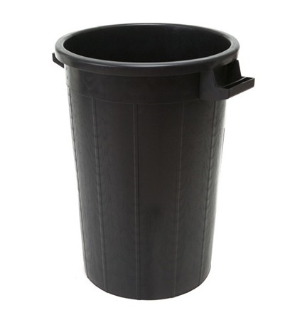 BIDONE IN PLASTICA SENZA COPERCHIO Lt. 75 Diam. 44 cm h. 63 cm