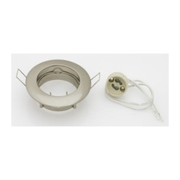 FARETTO INCASSO FISSO P/LED GU10 NIKEL SATIN