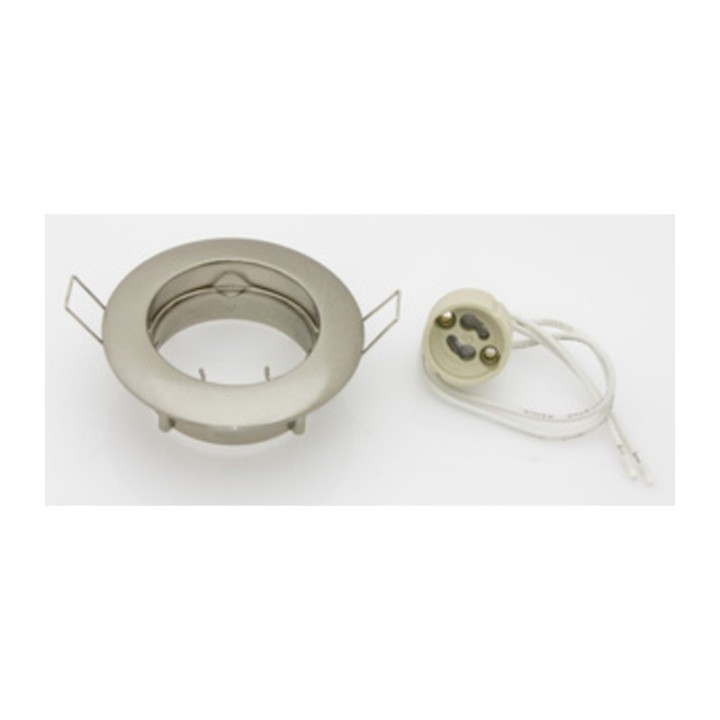 FARETTO INCASSO FISSO P/LED GU10 NIKEL SATIN