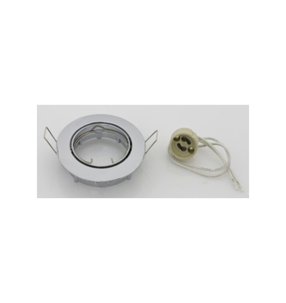 FARETTO INCASSO ORIENTAB P/LED GU10 CROMO