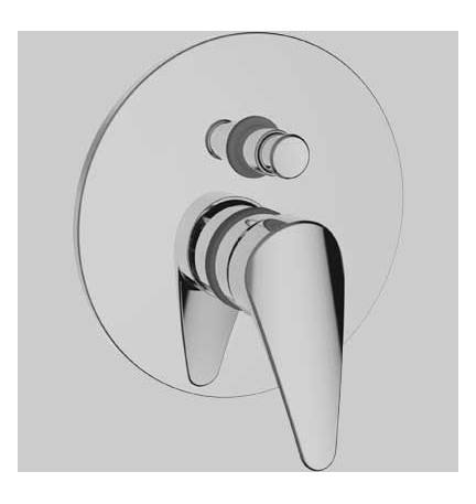 MISCELATORE INCASSO CON DEVIATORE T-ONE - Completo -Cromo