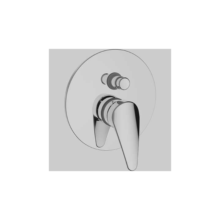 MISCELATORE INCASSO CON DEVIATORE T-ONE - Completo -Cromo