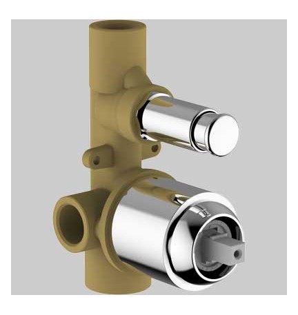 CORPO INCASSO DOCCIA UNIVERSALE CON DEVIATORE TEOREMA - Ø 46 + dev.Ø 21