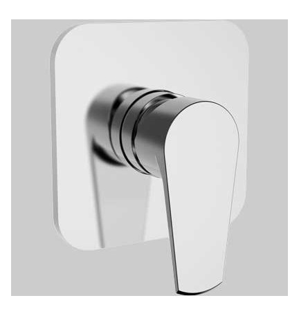 PIASTRA E LEVA PER INCASSO DOCCIA VELVET - Cromo