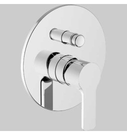 PIASTRA E LEVA PER INCASSO DOCCIA CON DEVIATORE GOODLIFE - Cromo