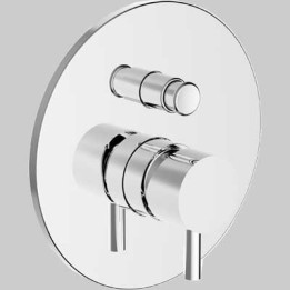 PIASTRA E LEVA PER INCASSO DOCCIA CON DEVIATORE JABIL - Cromo