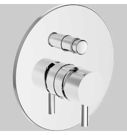 PIASTRA E LEVA PER INCASSO DOCCIA CON DEVIATORE JABIL - Cromo