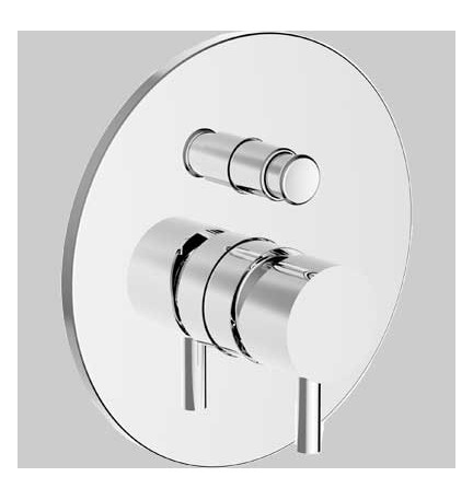 PIASTRA E LEVA PER INCASSO DOCCIA CON DEVIATORE JABIL - Cromo