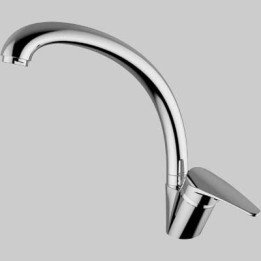 MISCELATORE LAVELLO T-ONE CANNA FUSA - Cromo