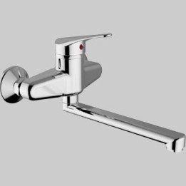 MISCELATORE LAVELLO A PARETE T-ONE - Cromo
