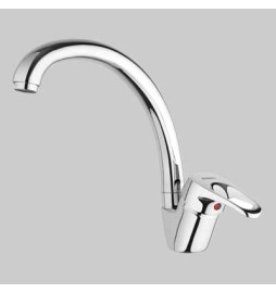 MONOCOMANDO LAVELLO CUCINA M1 CANNA ALTA GIREVOLE - Cromo