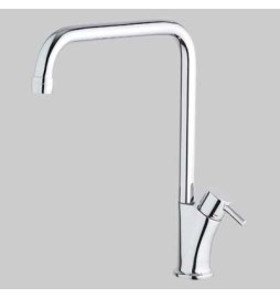 MONOCOMANDO LAVELLO CUCINA BANANA SLIM CANNA ALTA GIREVOLE - Cromo