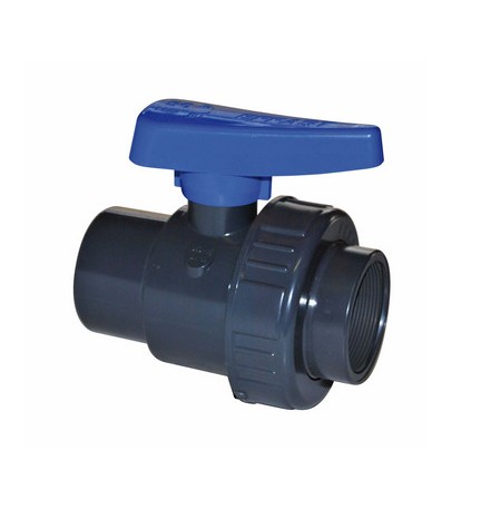 VALVOLA A SFERA MONOGHIERA IN PVC CON FILETTO FF 2"