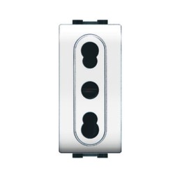 LIFE 4045 WH PRESA BIVALENTE BIANCO