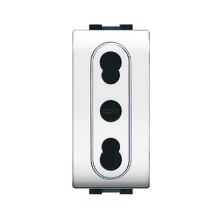 LIFE 4045 WH PRESA BIVALENTE BIANCO