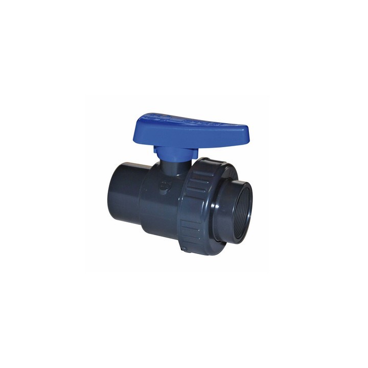 VALVOLA A SFERA MONOGHIERA IN PVC CON FILETTO FF 2"1/2