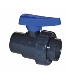 VALVOLA A SFERA MONOGHIERA IN PVC CON FILETTO FF 3"