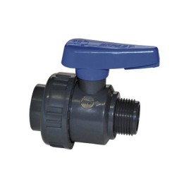 VALVOLA A SFERA MONOGHIERA IN PVC CON FIL. MF 3/4"