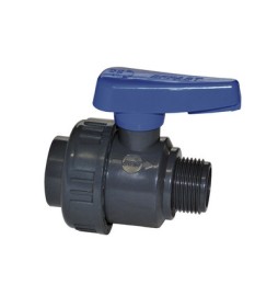 VALVOLA A SFERA MONOGHIERA IN PVC CON FIL. MF 3/4"
