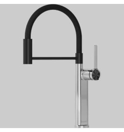 MONOCOMANDO LAVELLO OKLAHOMA CON DOCCETTA CROMO-NERO