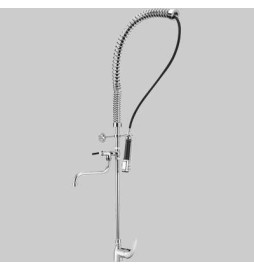 MONOCOMANDO LAVELLO CON DOCCIA PRELAVAGGIO E RUBINETTO CROMO
