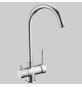MONOCOMANDO LAVELLO BOCCA ALTA 3 VIE ACQUA POTABILE - Cromo