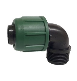 GOMITO a 90° FILETTATO MASCHIO D. 16 x 1/2