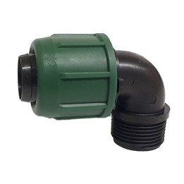 GOMITO a 90° FILETTATO MASCHIO D. 16 x 3/4