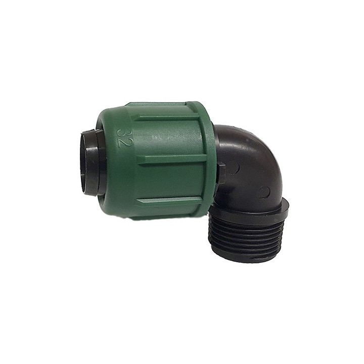 GOMITO a 90° FILETTATO MASCHIO D. 16 x 3/4
