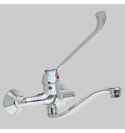 MONOCOMANDO LAVELLO A PARETE LEVA CLINICA - Cromo