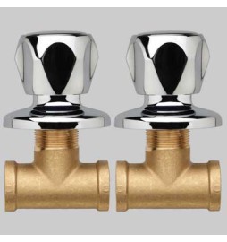 RUBINETTO INCASSO DIRITTO CROMO 'FROMAC' - -