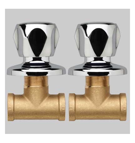 RUBINETTO INCASSO DIRITTO CROMO 'FROMAC' - -