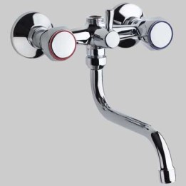 LAVELLO A MURO ATTACCO LAVATRICE CROMO FROMAC - 3/4