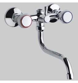 LAVELLO A MURO ATTACCO LAVATRICE CROMO FROMAC - 3/4