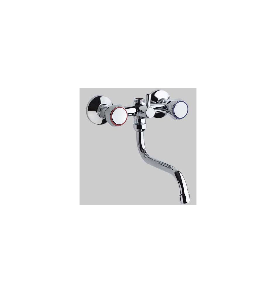 LAVELLO A MURO ATTACCO LAVATRICE CROMO FROMAC - 3/4