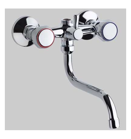 LAVELLO A MURO ATTACCO LAVATRICE CROMO FROMAC - 3/4