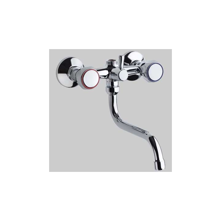 LAVELLO A MURO ATTACCO LAVATRICE CROMO FROMAC - 3/4