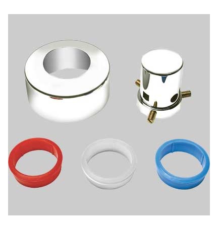 CAPPUCCIO UNIVERSALE PER RUBINETTI E VALVOLE A SFERA AD INCASSO - Rosso -trasparente -blu