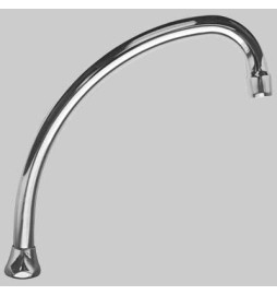 CANNA UNIVERSALE JOTA PER MONOFORO LAVELLO - Cromo 200 mm