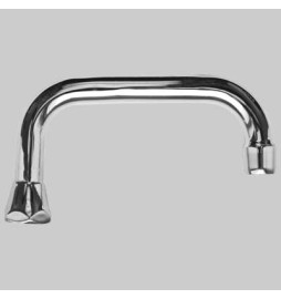 CANNA SUPERIORE PER GRUPPO LAVELLO A MURO - Cromo 200 mm