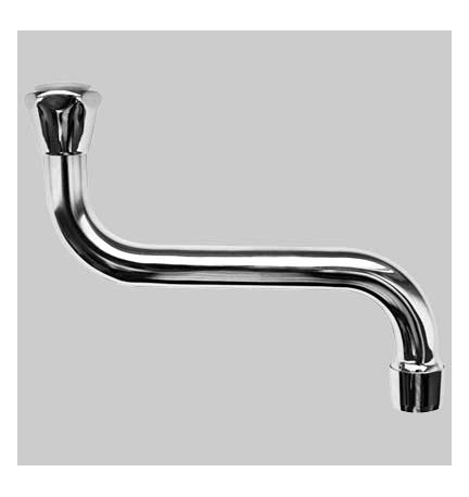 CANNA INFERIORE PER GRUPPPO LAVELLO A MURO - Cromo 250 mm