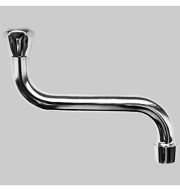 CANNA INFERIORE PER GRUPPPO LAVELLO A MURO - Cromo 300 mm