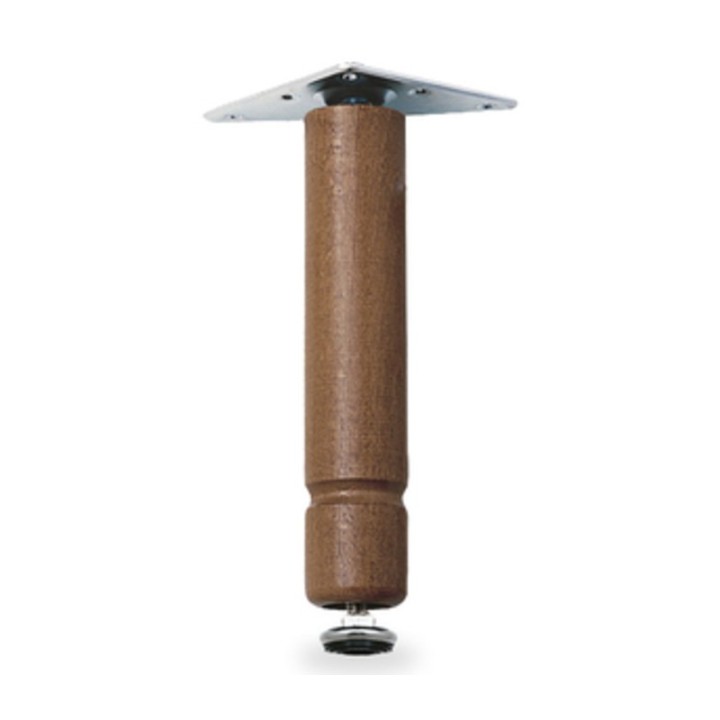 PIEDINO LEGNO PIASTRA MOBILE 100 MM NOCE*