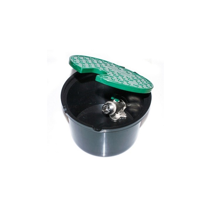 POZZETTO CON VALVOLA IN METALLO 2 INGRESSI 3/4" - cm 20,5 x H. 13