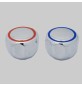 MANIGLIA PER RUBINETTERIA - 8x20 con placca Blu-Rosso