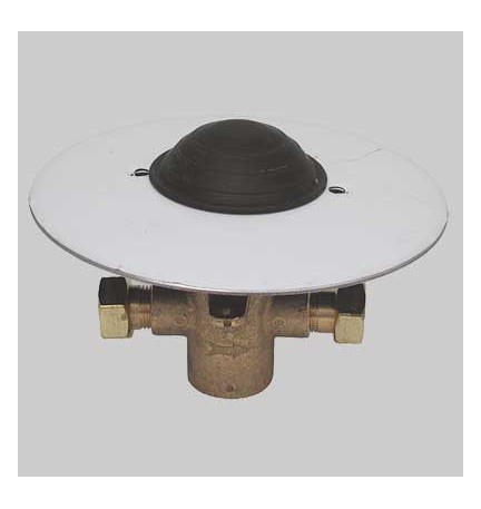 RUBINETTO INCASSO A PEDALE PAVIMENTO - Piastra mm 120